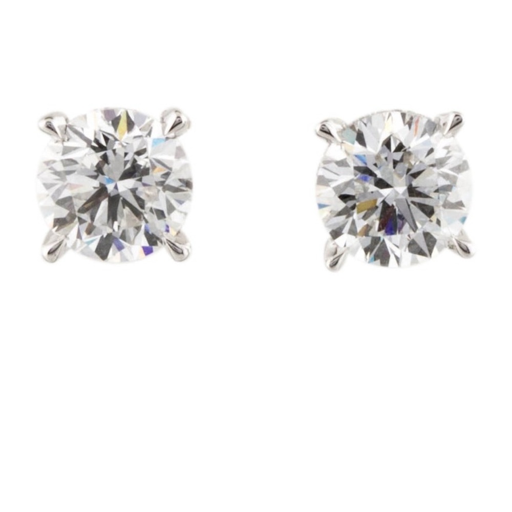 Lab Diamond White Gold studs 2.52 ctw